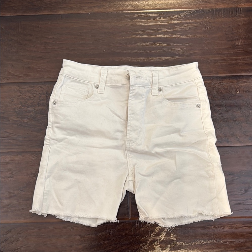 White Denim Cutoff Shorts